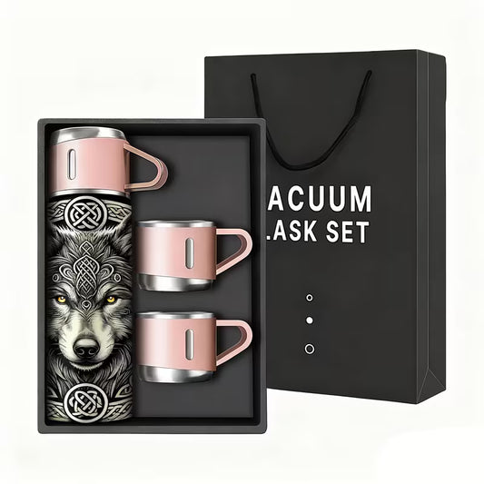 16oz Viking Wolf Stainless Steel Vacuum Insulated Cup Set
