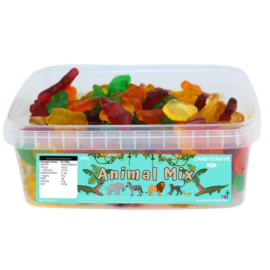 Animal Mix Jelly Sweets Re-sealable 600g Tub