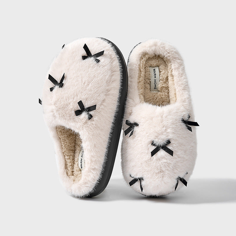 Women's Cute Butterfly Bow Home Slippers