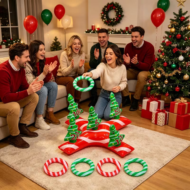 Christmas Inflatable Ring Toss Game Set