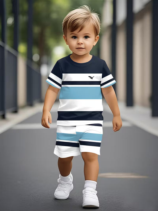 Summer Trendy Short-Sleeve Outfit for Boys