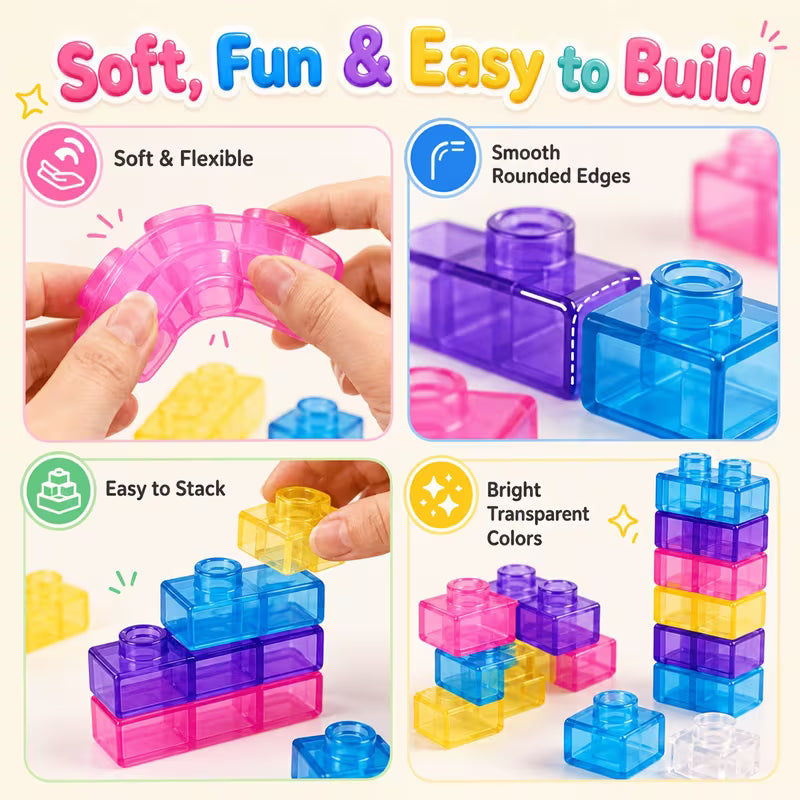 30 pc Soft Gummy Building Blocks Set