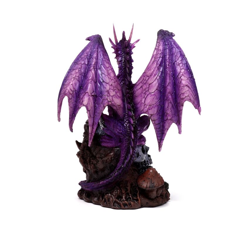 Enchanted Nightmare Dragon - Amethyst Spirit of the Forest Skull