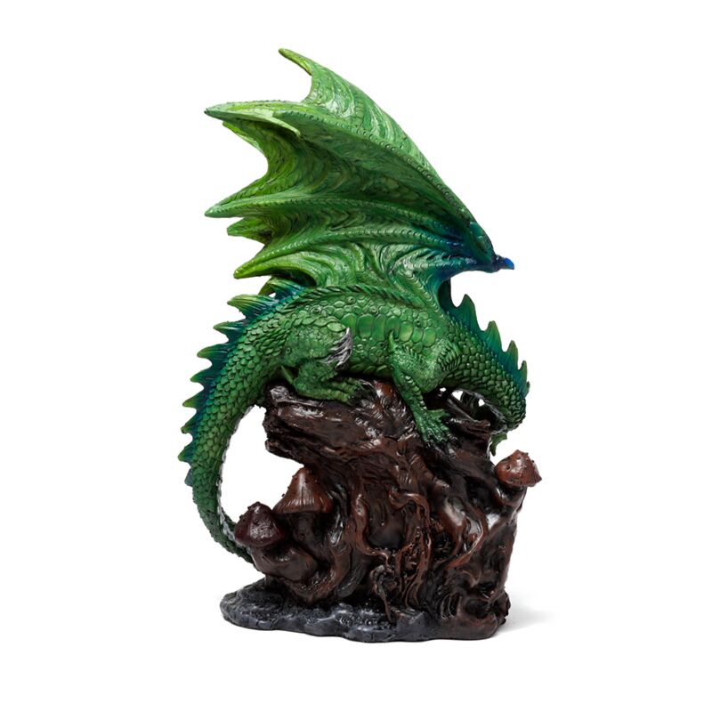 Enchanted Nightmare Dragon - Emerald Spirit of the Forest Skull