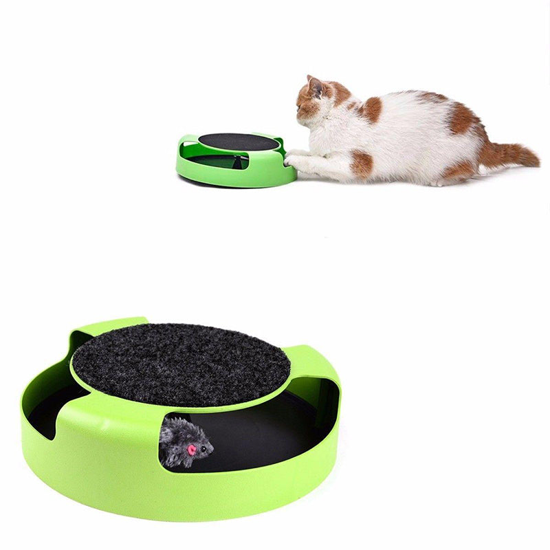 Catch The Mouse Interactive Teasing Kitten Toy with Scratch Board