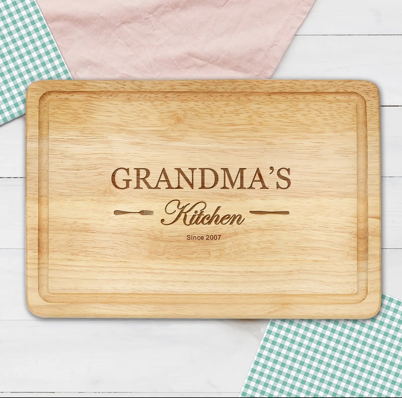 Engraved & Personalised Chopping Board for Mum Grandma Wife