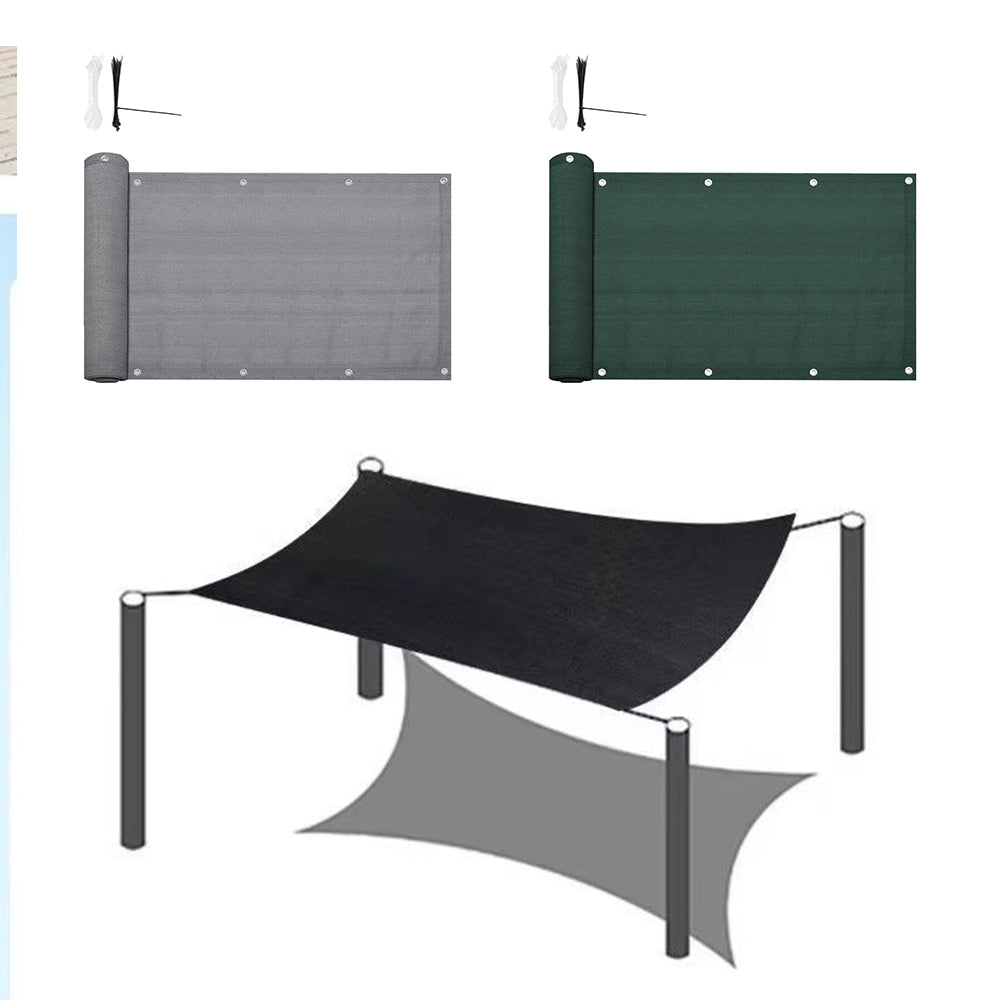 4.8m Garden Balcony Fence Cover Cloth Privacy Screen Fabric Shade Tarp Netting Mesh Cloth