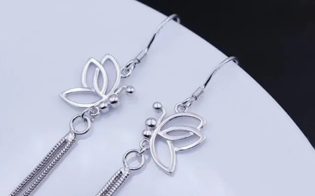 Butterfly Dangle Hook Earrings