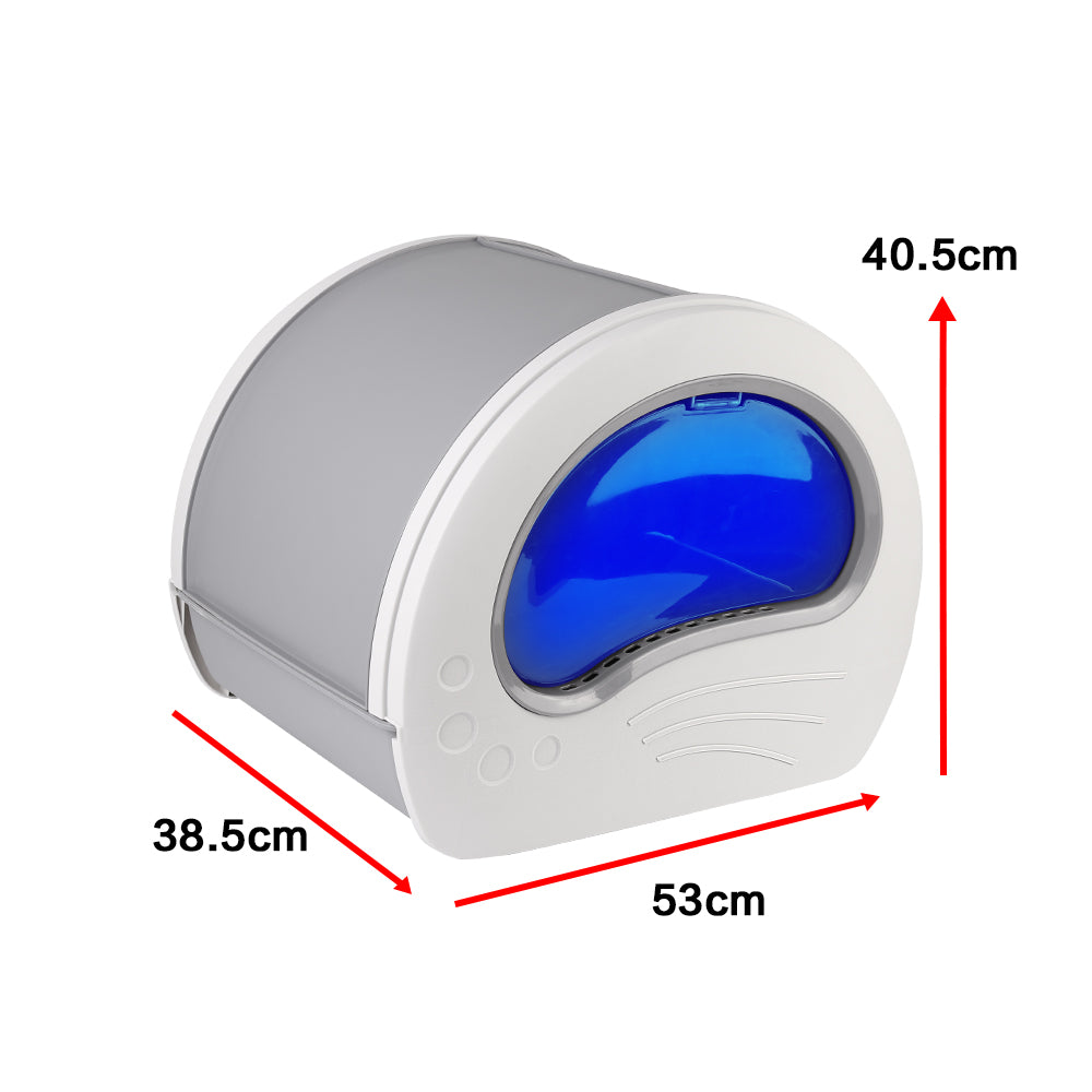Large Cat Litter Box Anti-Splashing Cat Pan Drawer Cat Potty Tray with Sterilizing Light