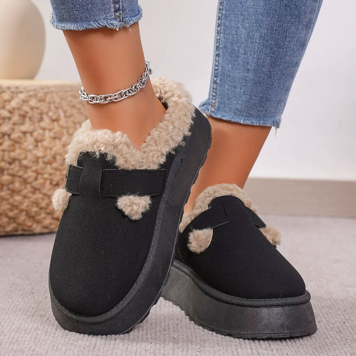 Retro Bean Ankle Shoes