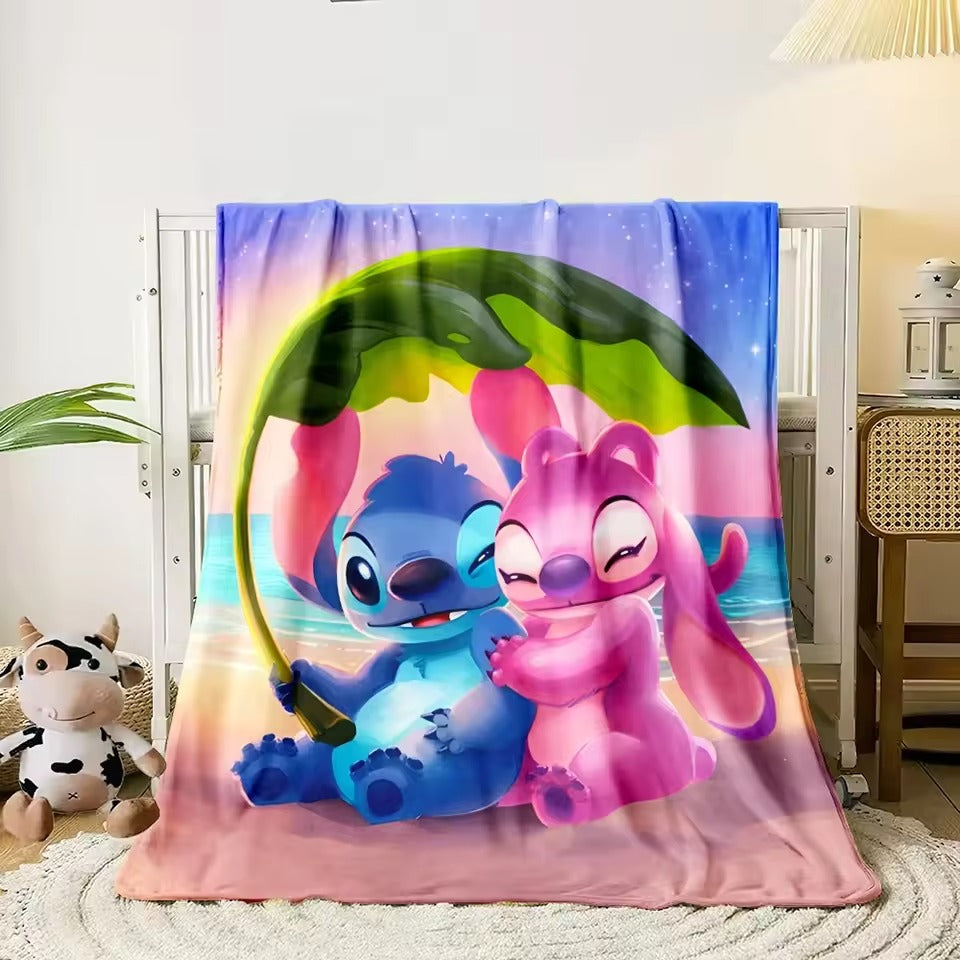 Disney Stitch HD Printed Flannel Fluffy Fleece Throws