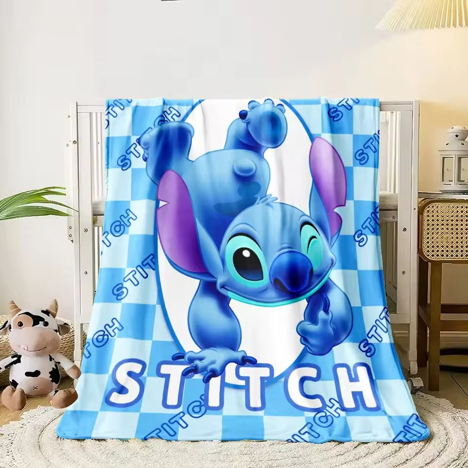 Disney Stitch HD Printed Flannel Fluffy Fleece Throws