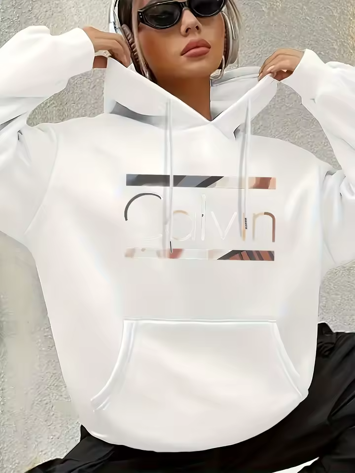 Vintage Inspired Letter Print Hoodie