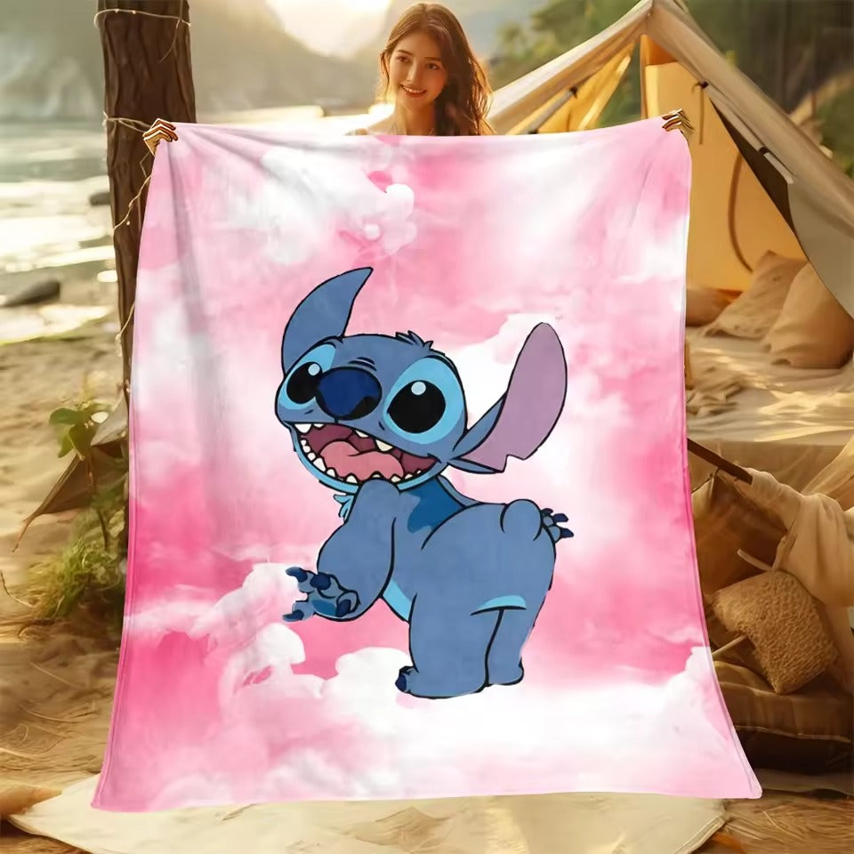 Disney Stitch HD Printed Flannel Fluffy Fleece Throws