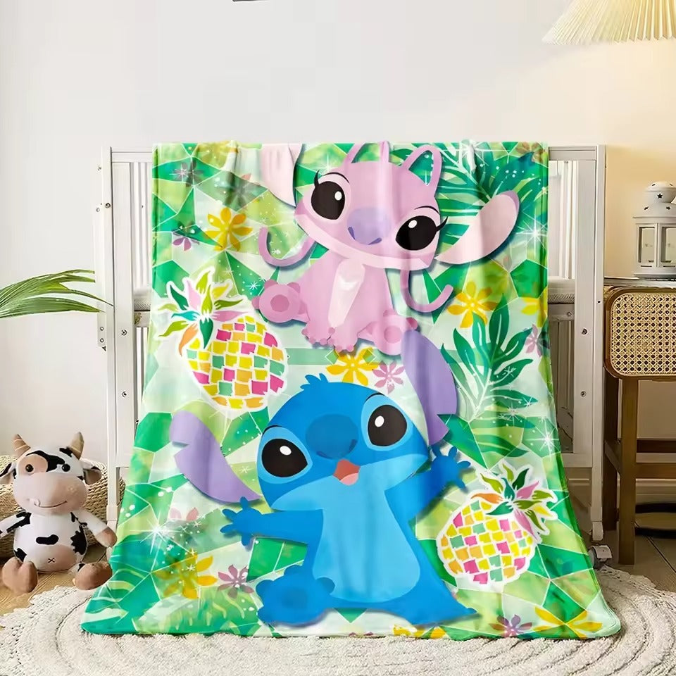 Disney Stitch HD Printed Flannel Fluffy Fleece Throws
