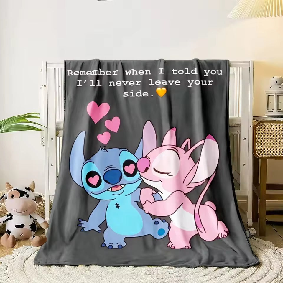 Disney Stitch HD Printed Flannel Fluffy Fleece Throws
