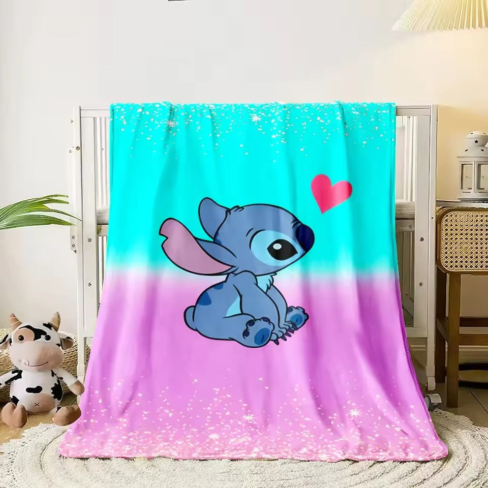Disney Stitch HD Printed Flannel Fluffy Fleece Throws