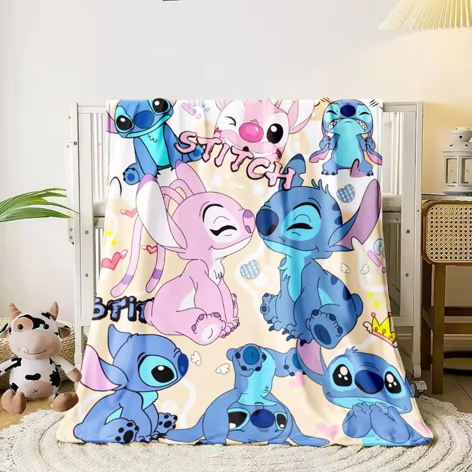 Disney Stitch HD Printed Flannel Fluffy Fleece Throws