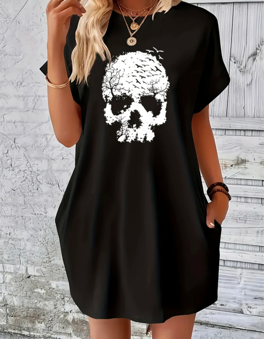 Ladies Skull T-shirt / Dress 2xl