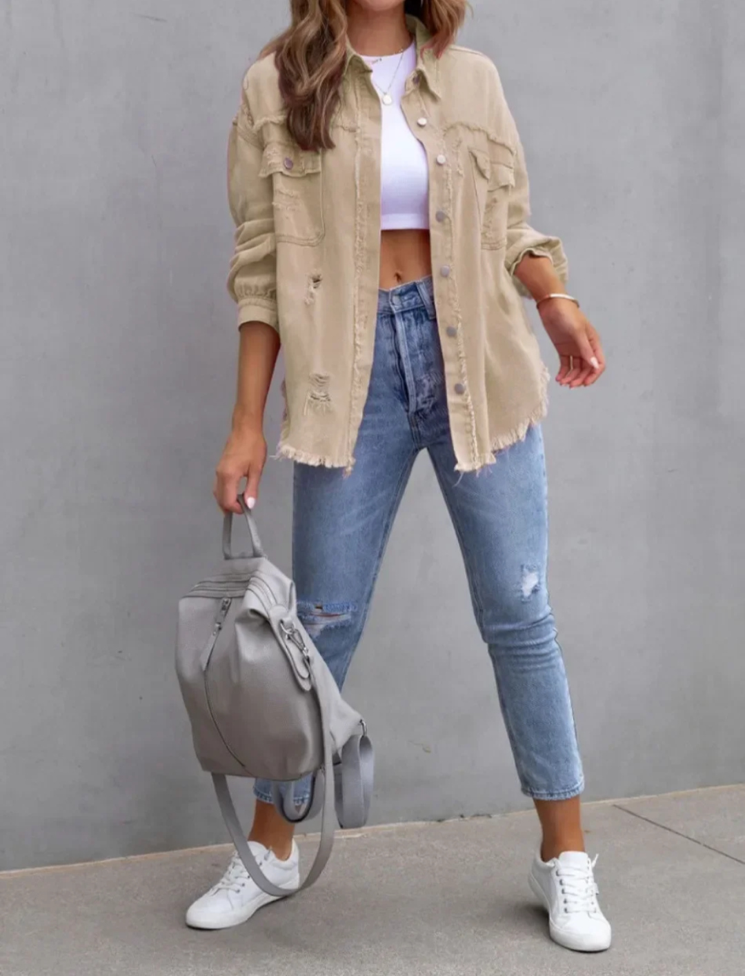 Ladies Rough Ripped Jacket