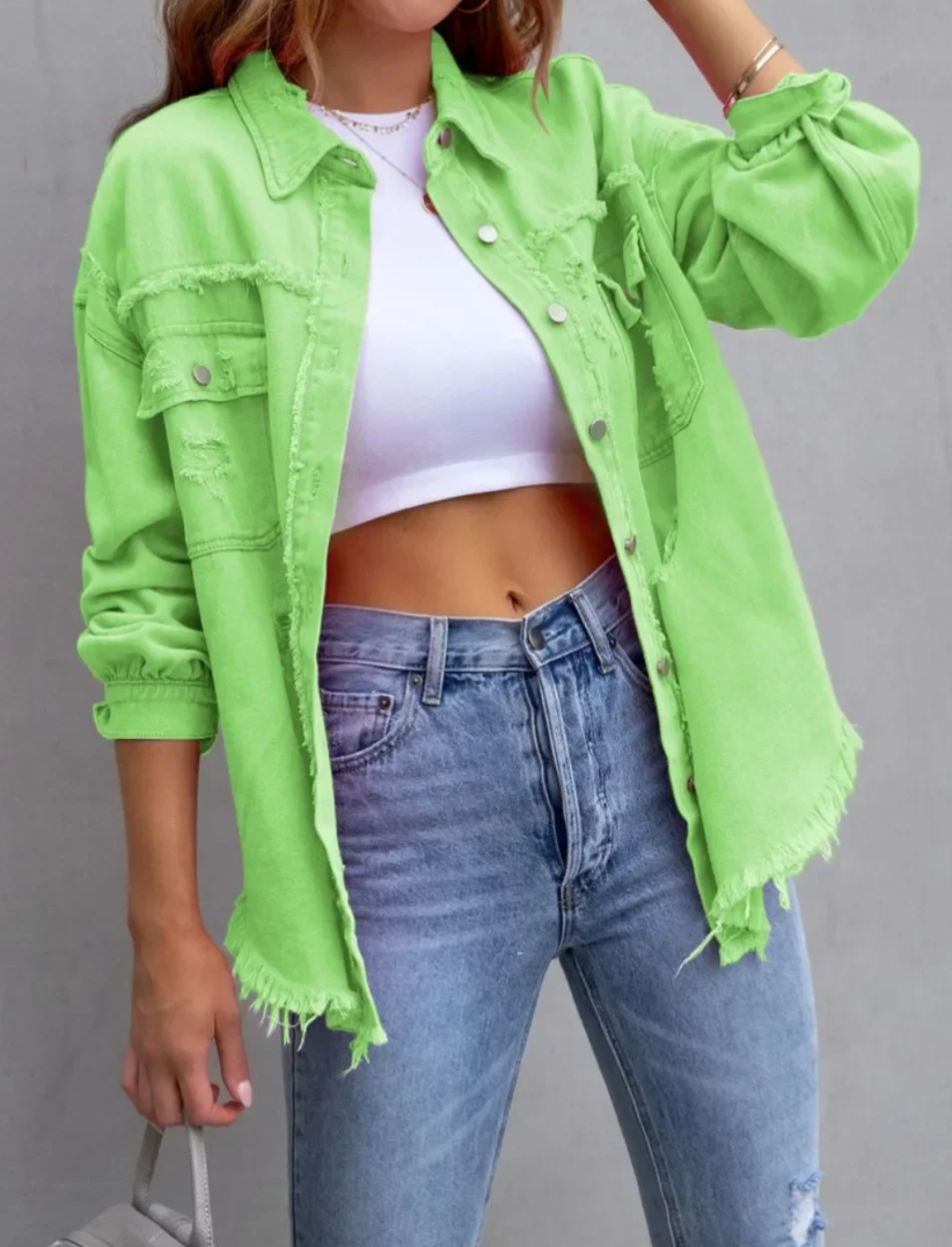Ladies Rough Ripped Jacket