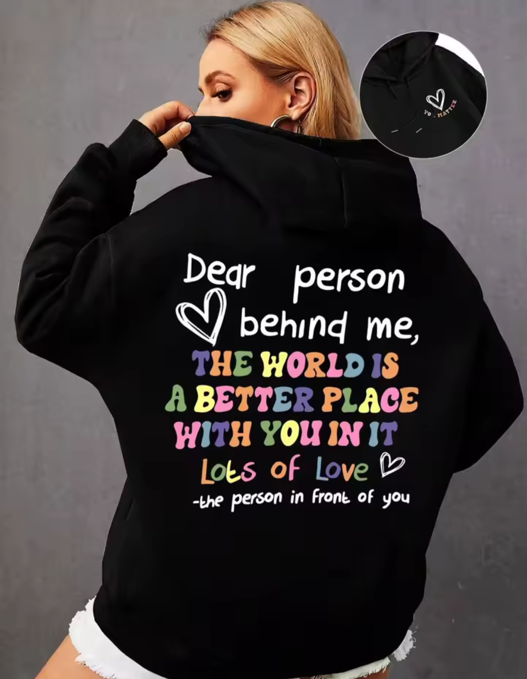Dear Person Slogan Hoodie