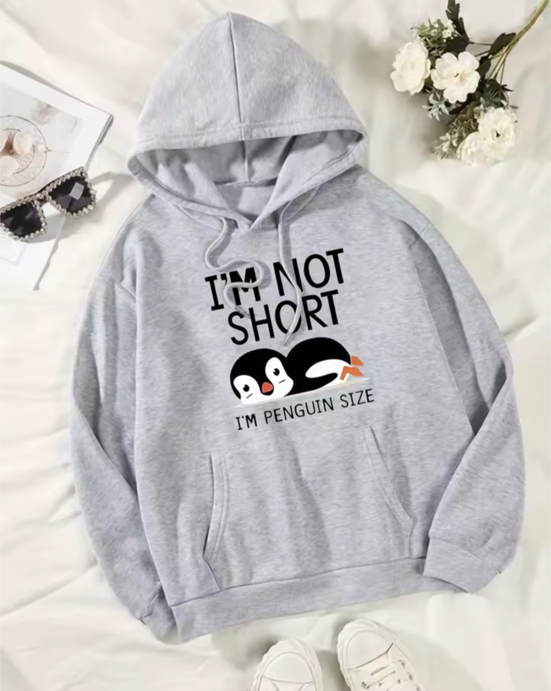 I'm Not Short Slogan Hoodie