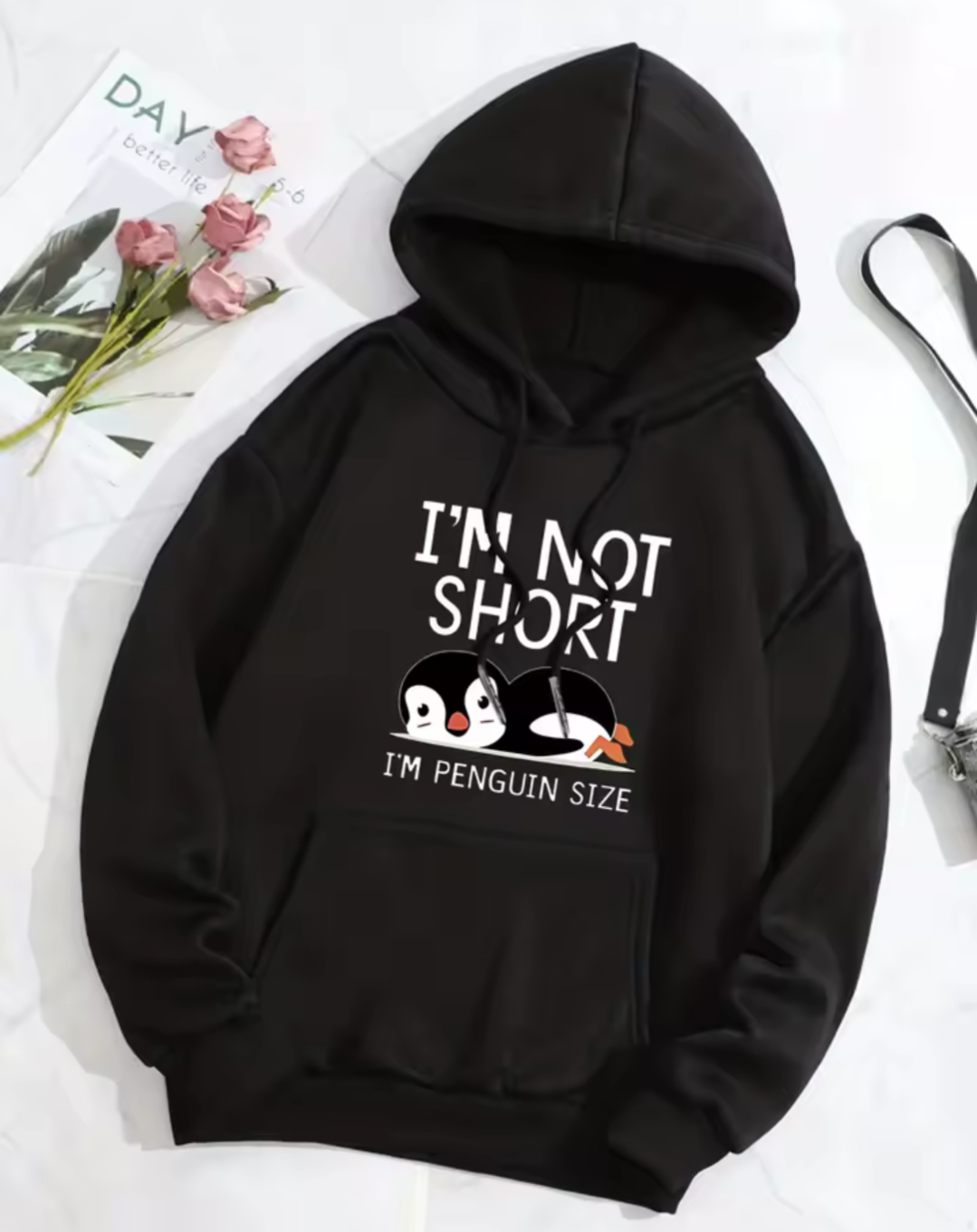I'm Not Short Slogan Hoodie