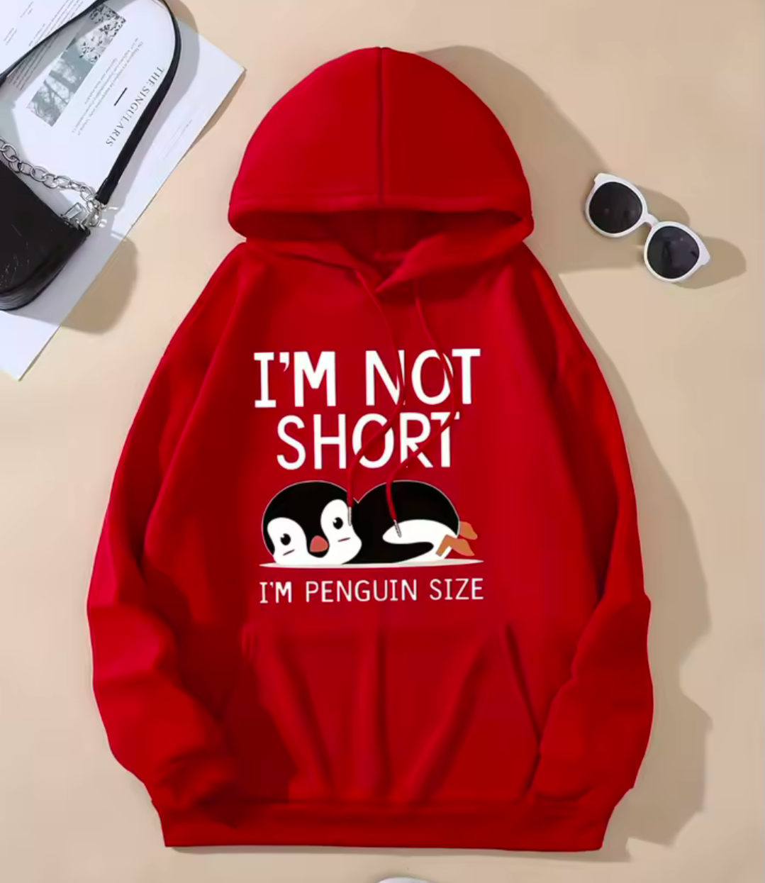 I'm Not Short Slogan Hoodie