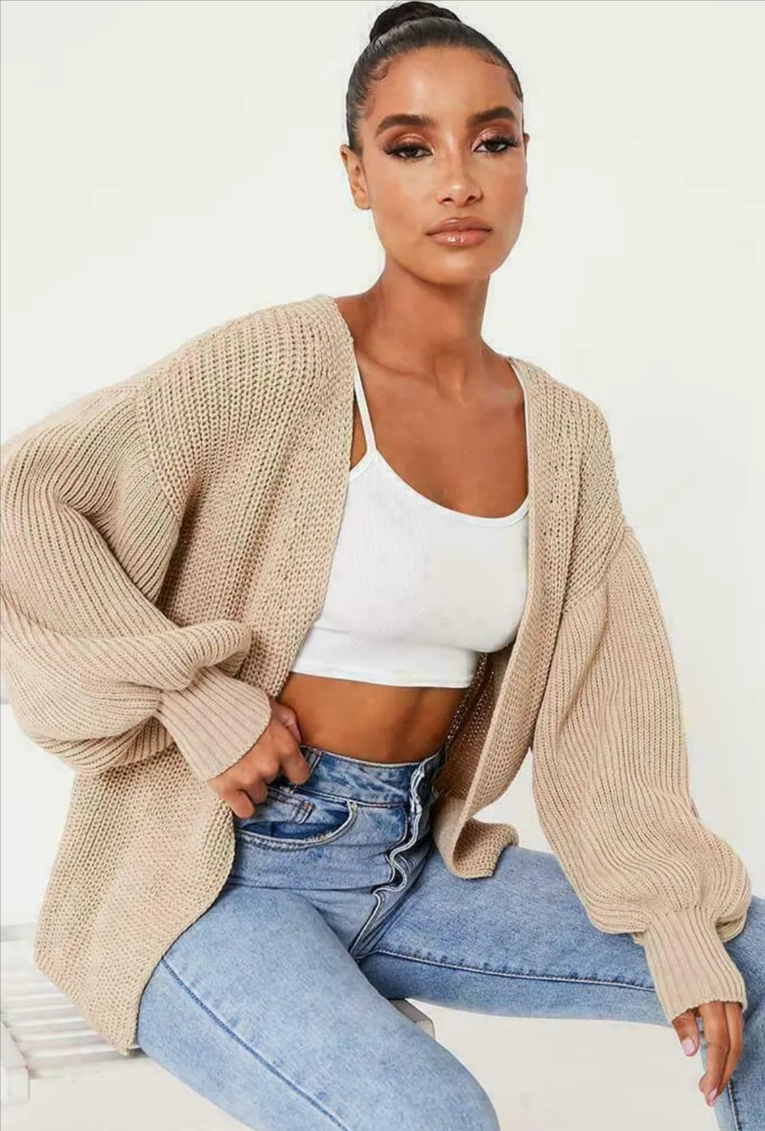 Women Chunky Knitted Oversize Cardigan