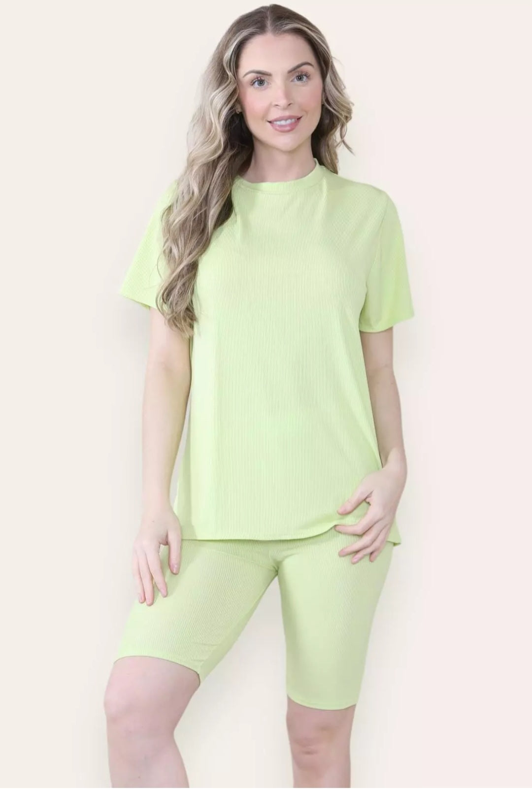 Ladies Round Neck Cycling Shorts Lounge Wear