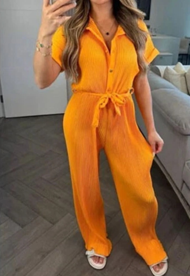Womens Pleated Jumpsuit