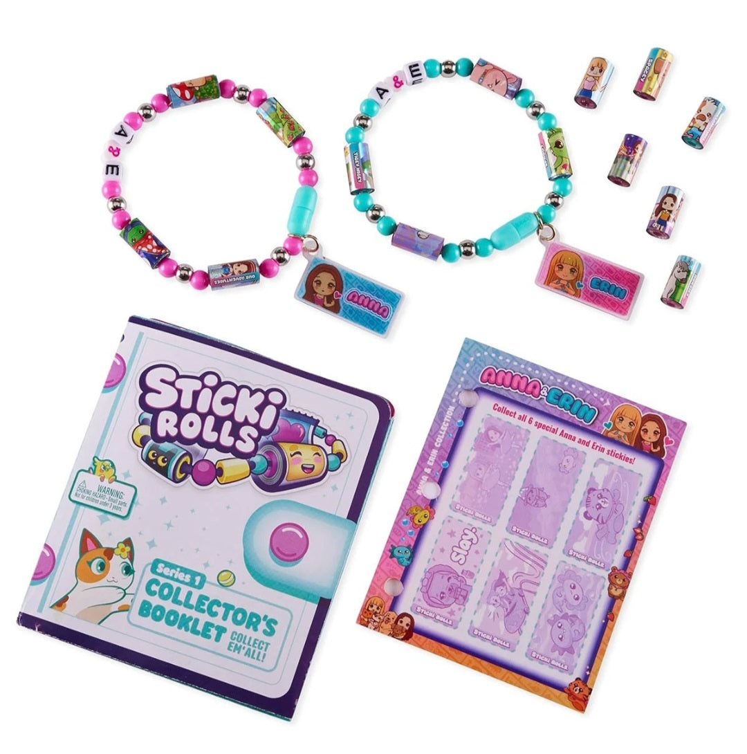 Sky Castle Sticki Rolls Anna & Erin Bff Pack Wearable Sticker Bracelets