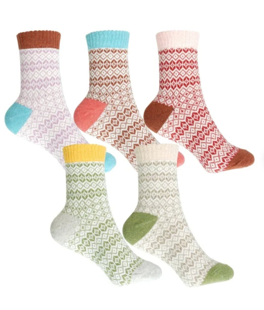 5 Pairs of Ladies Thick Thermal Socks