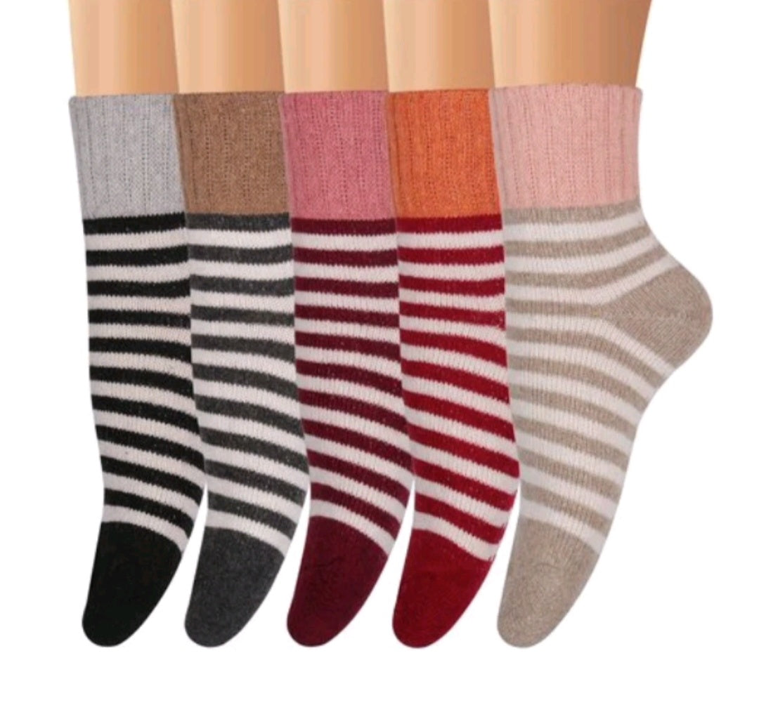5 Pairs of Ladies Thick Thermal Socks