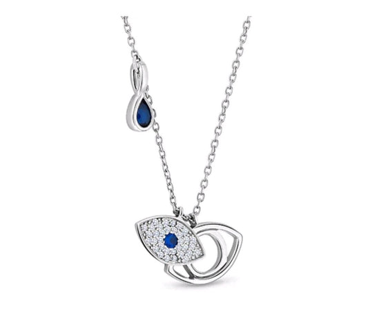 Diamond Style Evil Eye Pendant