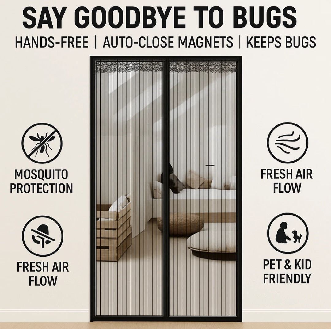 Premium Magnetic Mesh Door Screen