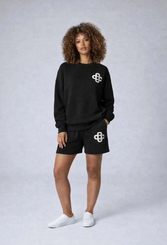 Women's Luxury Logo Design Ladies Co-Ord Lounge Wear Short Set