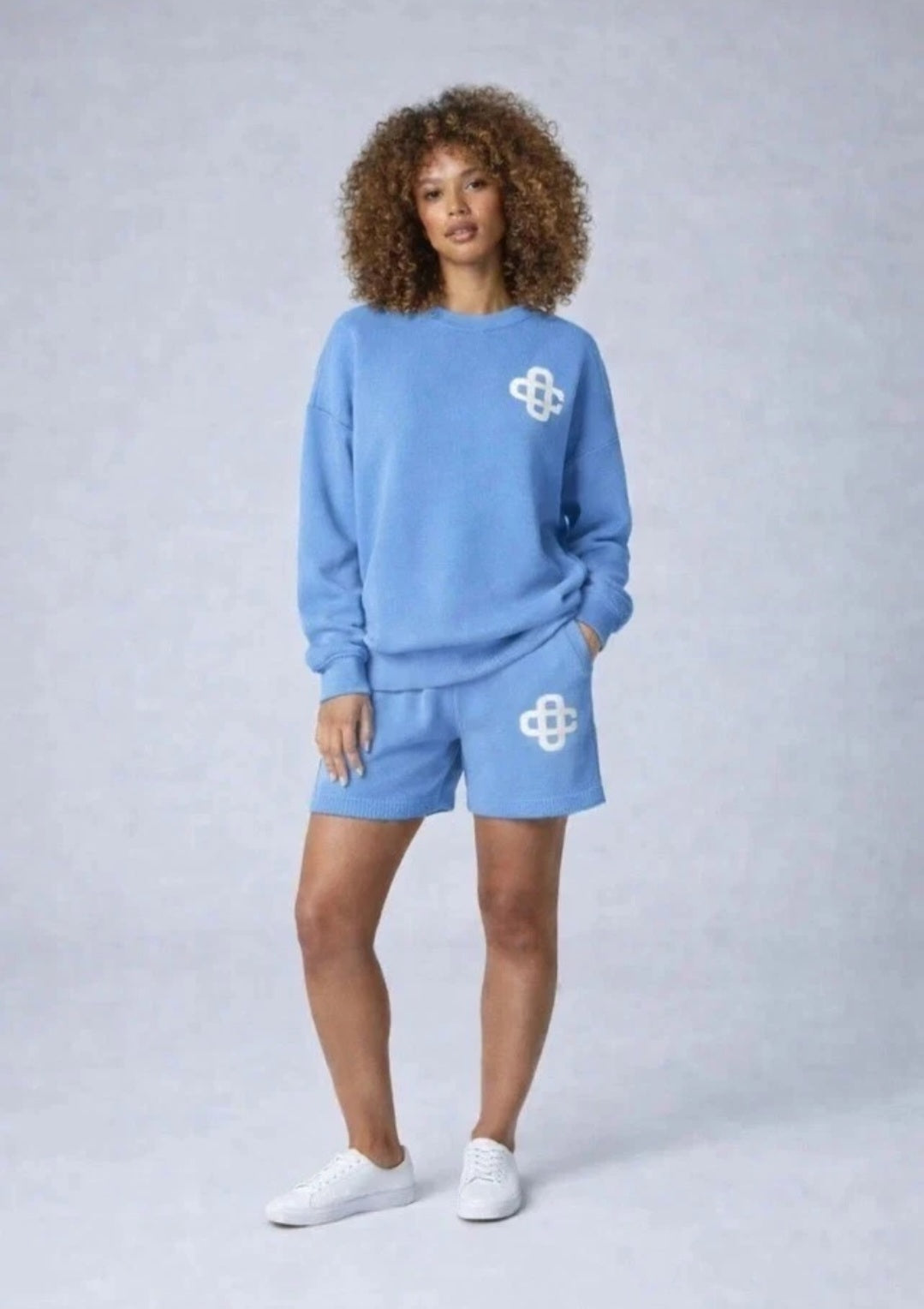 Women's Luxury Logo Design Ladies Co-Ord Lounge Wear Short Set