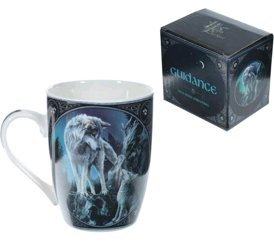 Porcelain Wolf Mug