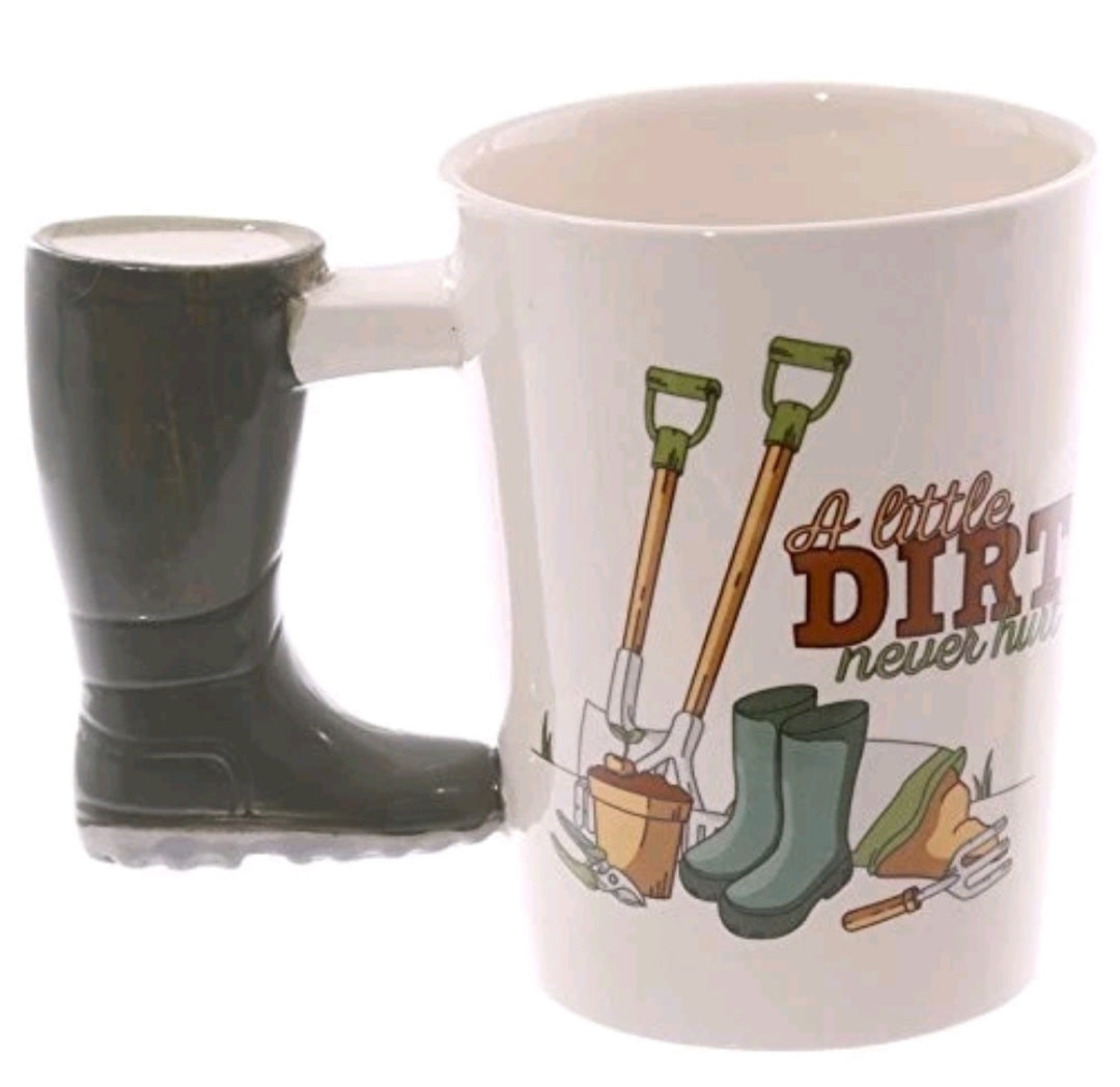 Boot Shaped Handle Ceramic Mug