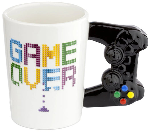 Game Over Mug 3D Controller Handle Gaming Novelty Coffee Cup
