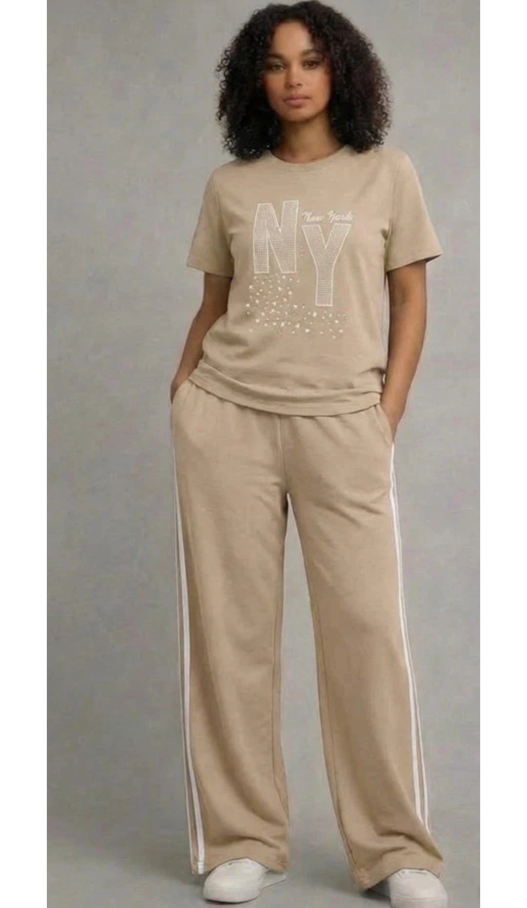 Women's 2 pcs Contrast  Tracksuit Co-Ord Summer Set