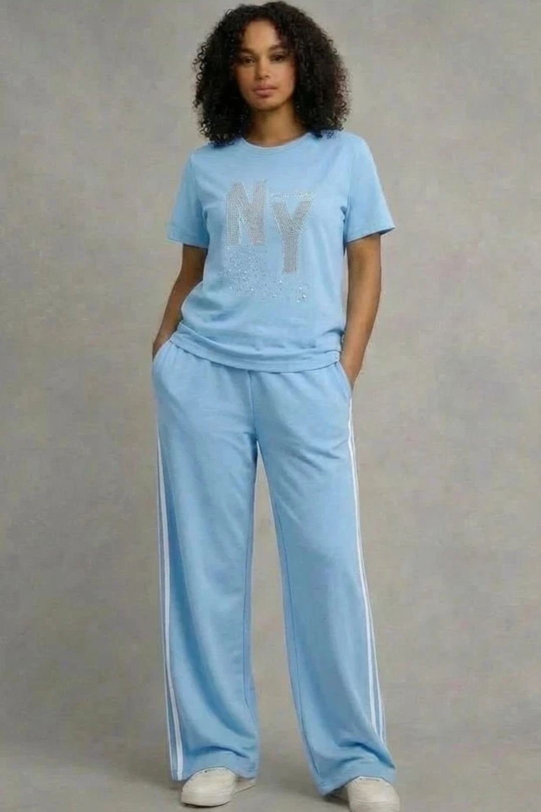 Women's 2 pcs Contrast  Tracksuit Co-Ord Summer Set