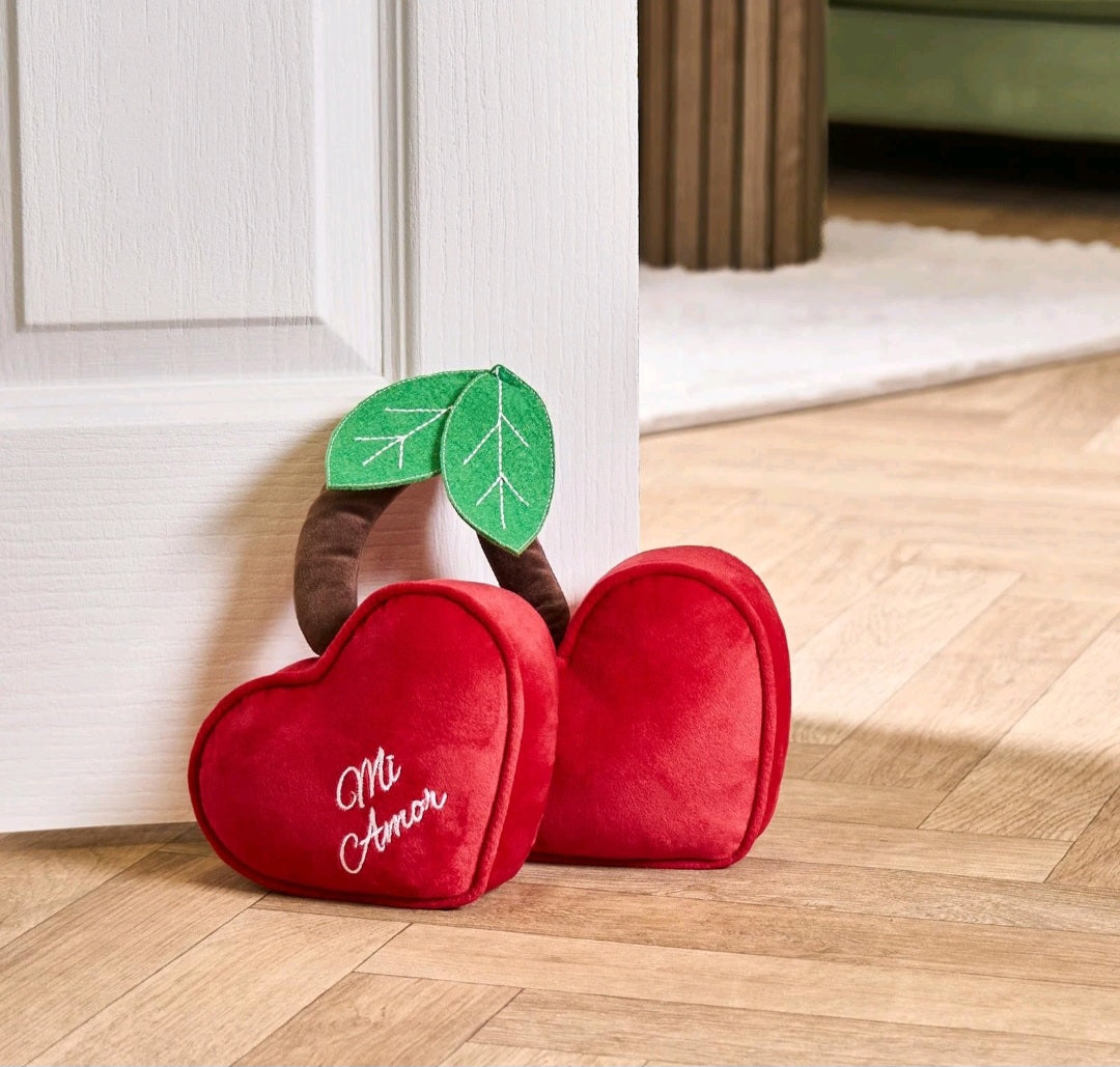 Weighted Heart Cherry Doorstop