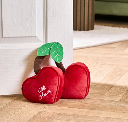 Weighted Heart Cherry Doorstop