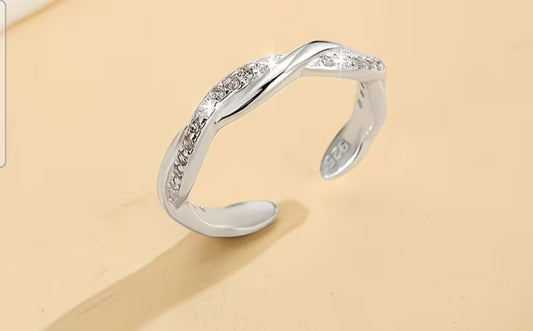 Adjustable Wave Toe Ring