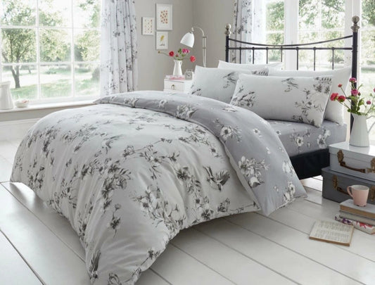 Grey Blossom Duvet set