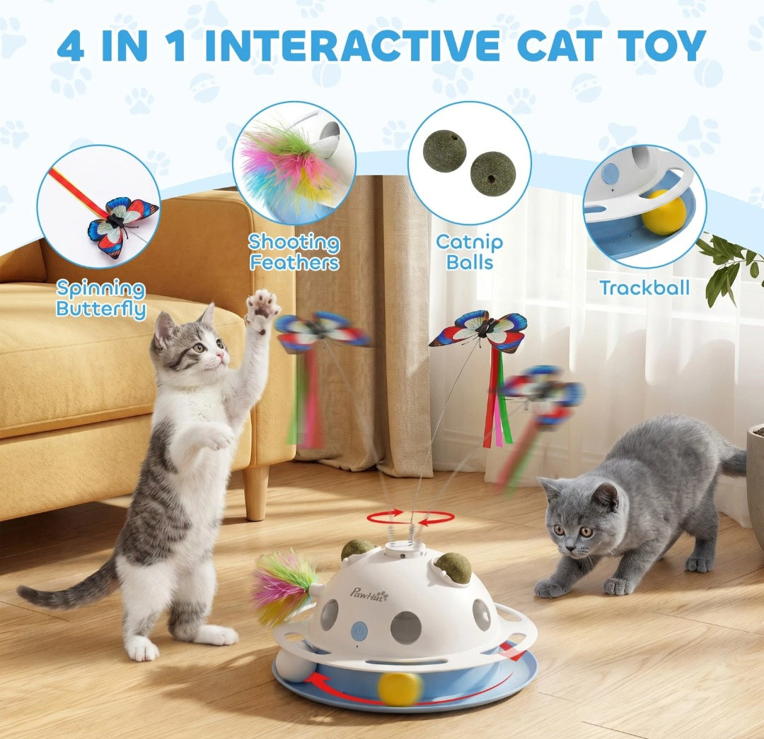 4-in-1 Interactive Cat Toys for Indoor Cats