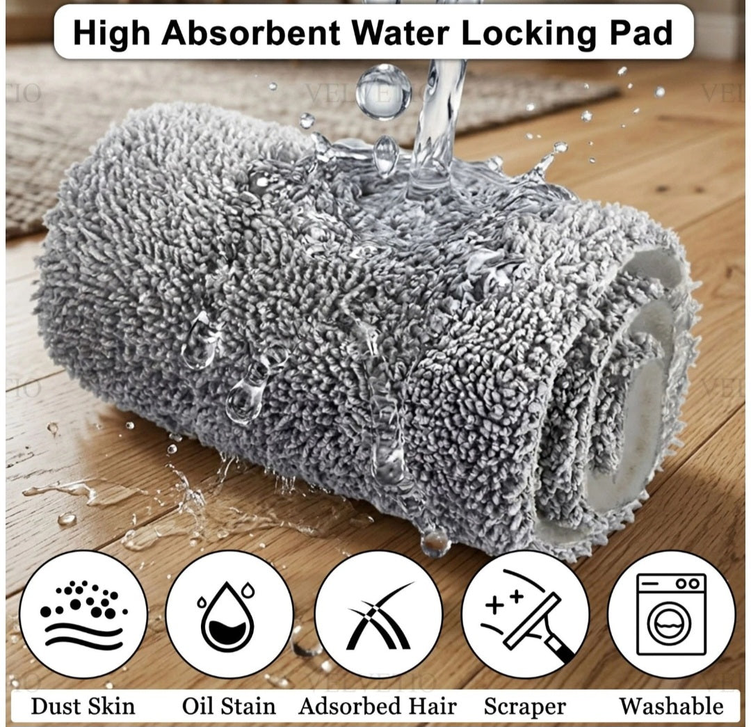 Flat Squeeze Mop 360° and Folding Bucket